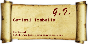 Garlati Izabella névjegykártya